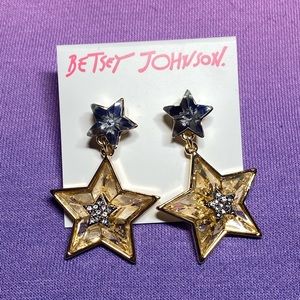Betsey Johnson star earrings jewelry